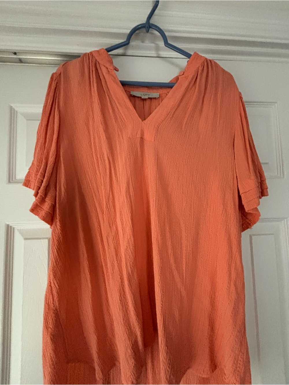 Lightweight Coral V-Neck Women's Top by LOFT